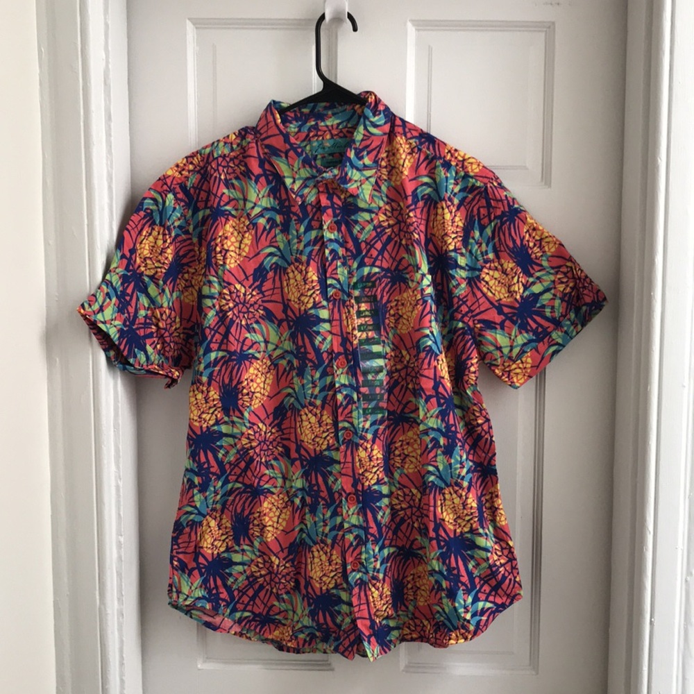 Joe Marlin Button Up Short Sleeve Shirt, L